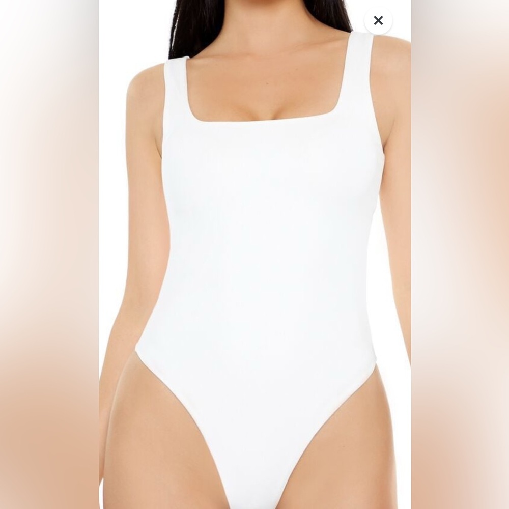 White knit top bodysuit